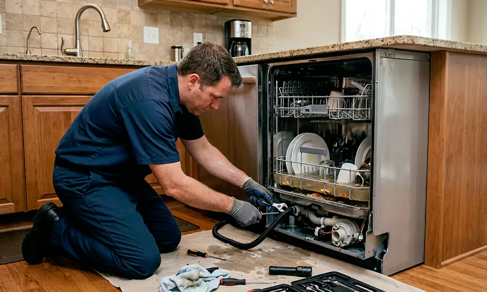 Dishwasher Not Draining Repair in Somerville, MA
