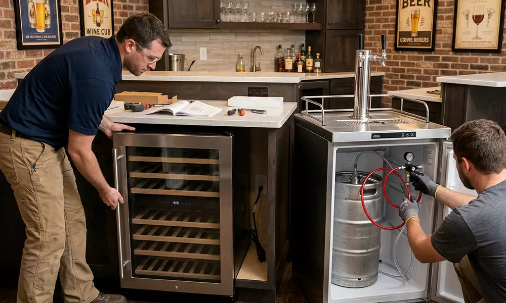 Wine Cooler and Kegerator Installation in Somerville, MA
