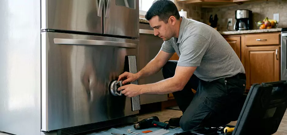 Refrigerator Panel Dent Repair in Somerville